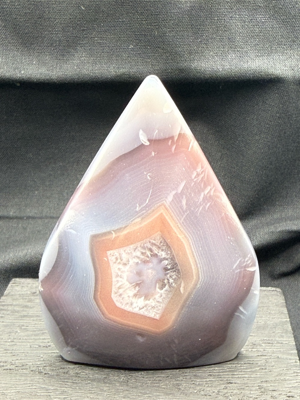 Natural Swazi Agate (Mozambique Agate) Polished Flame Freeform